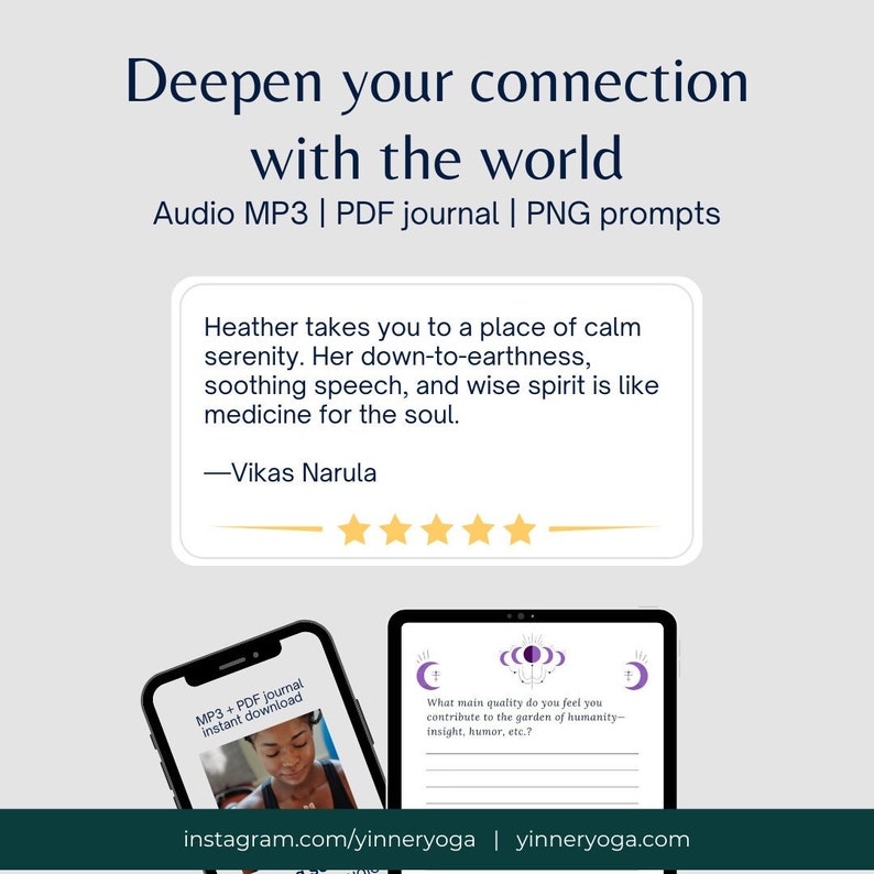 Guided Audio Meditation: Deeper Connection (MP3 Download, PDF Journal & Prompts image 6
