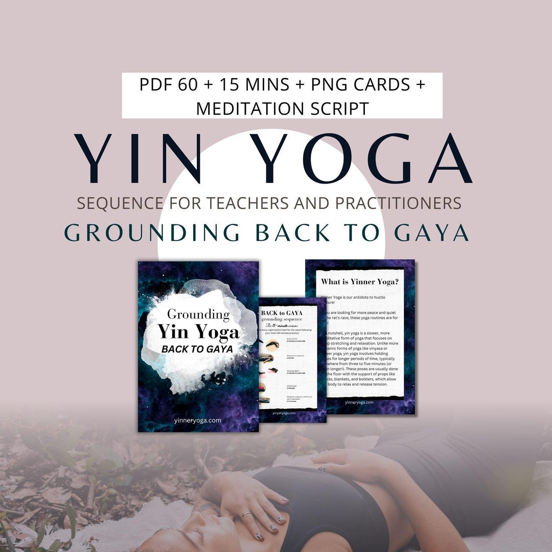 Yin Yoga Sequence Grounding Yin Yoga Class Plan for Beginners and ...