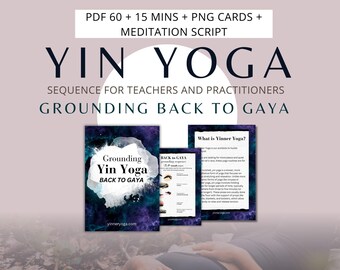 Yin Yoga Sequence Grounding Yin Yoga Class Plan for Beginners and Teachers (PDF & PNG 60 minute class)