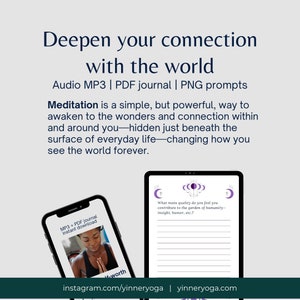 Guided Audio Meditation: Deeper Connection (MP3 Download, PDF Journal & Prompts image 4