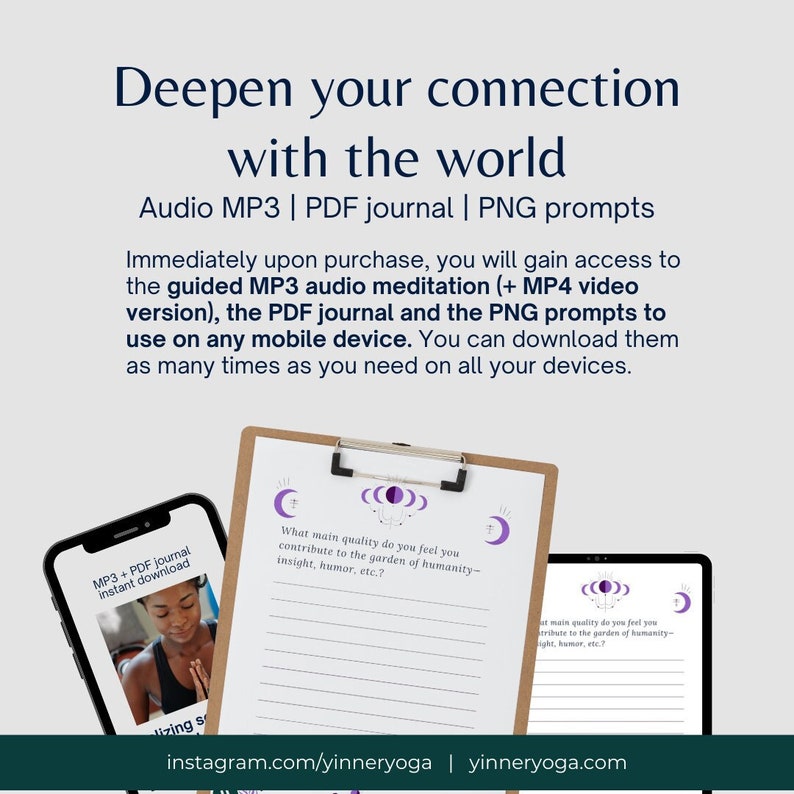 Guided Audio Meditation: Deeper Connection (MP3 Download, PDF Journal & Prompts image 3