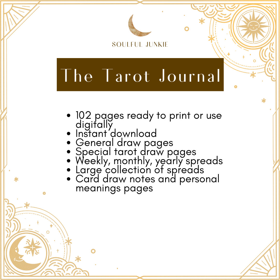 Printable Tarot Journal for Beginners | 102 Pages Daily Readings ...