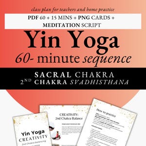 Yin Yoga Sequence: Sacral Chakra Yin Yoga Class Plan Digital Downlaod Beginners Teachers