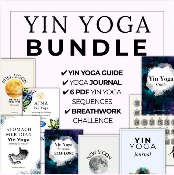 Yin Yoga Guide Teacher Resource Bundle Printable Sequences Collection Restorative Practice Plan Instructor Class Template Digital Meditation
