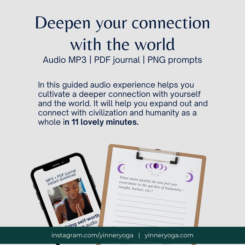 Guided Audio Meditation: Deeper Connection (MP3 Download, PDF Journal & Prompts image 2