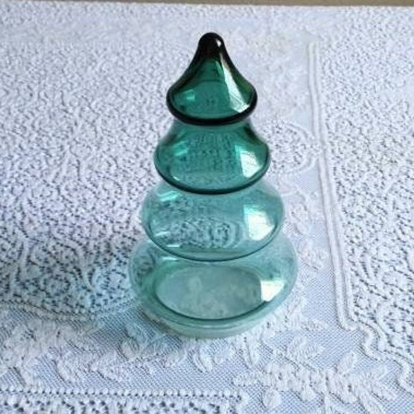 Glass Christmas Tree Jar Etsy