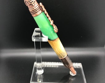 Antique Copper Nautical Pen in Wood & Acrylic