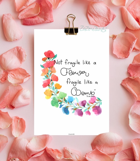 Flower Fragile Like a Bomb | Etsy 