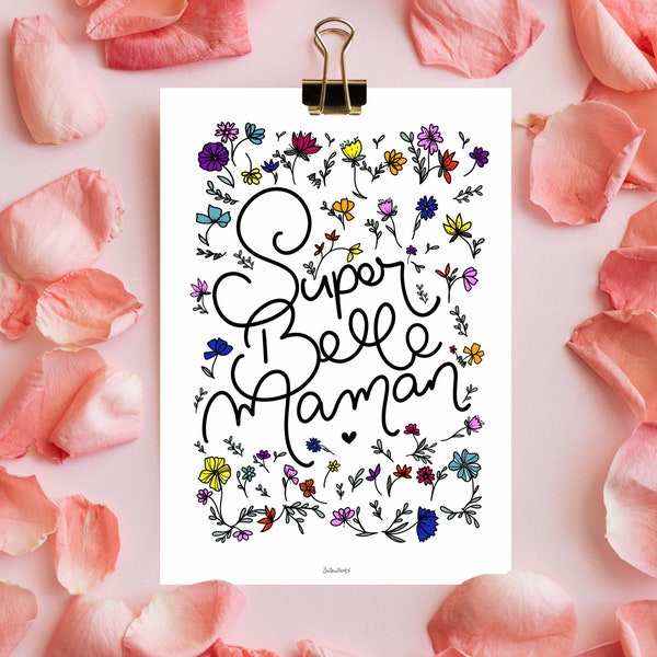 Grande carte: Super belle maman