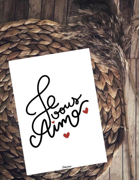 Gran Carte I Love You Etsy