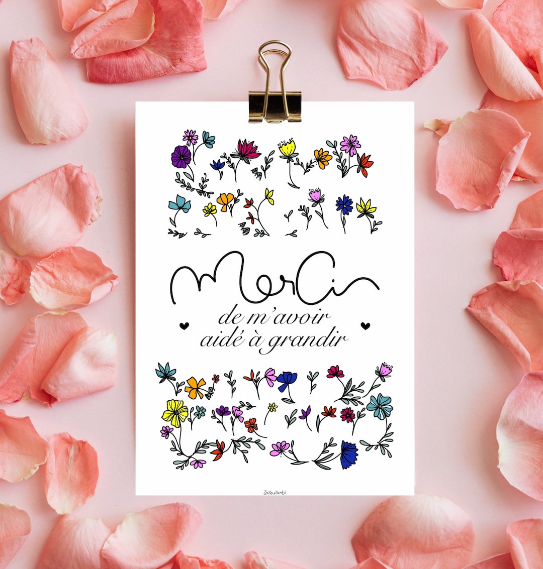 Grande carte Merci de m