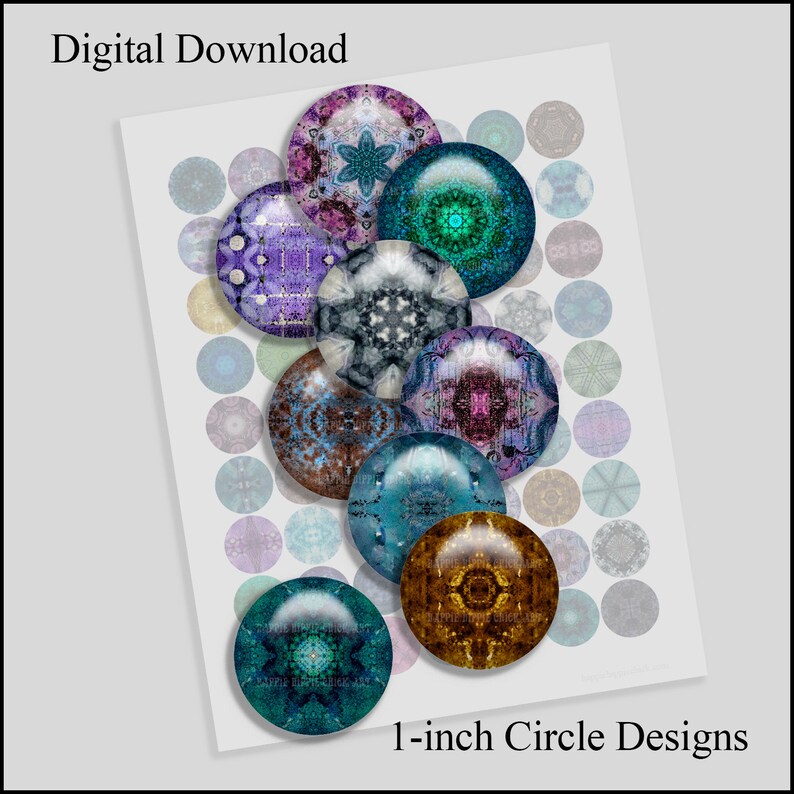 1 Inch Circle Cabochon Image Printable Commercial License - Etsy