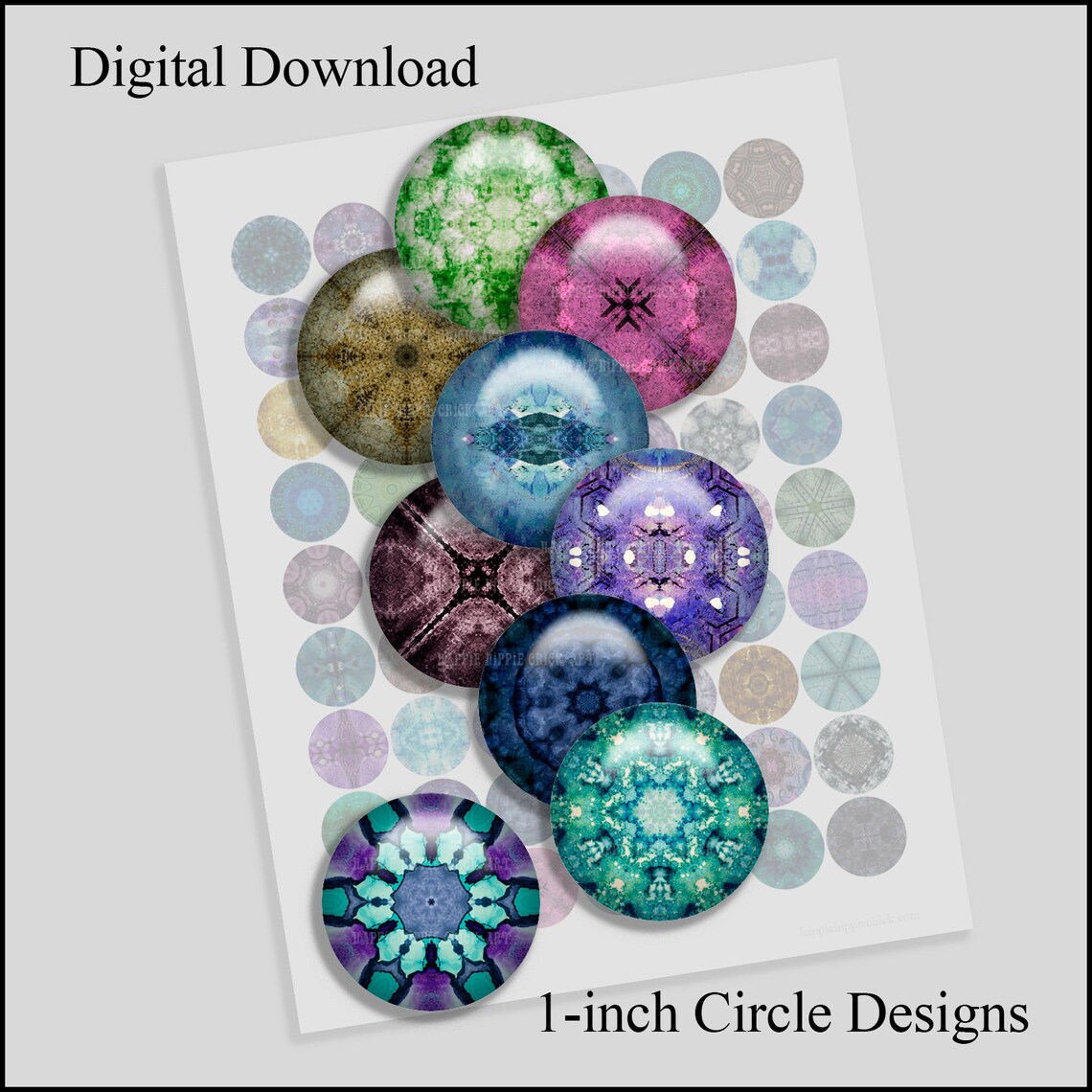 1 Inch Circle Cabochon Image Printable Commercial License - Etsy