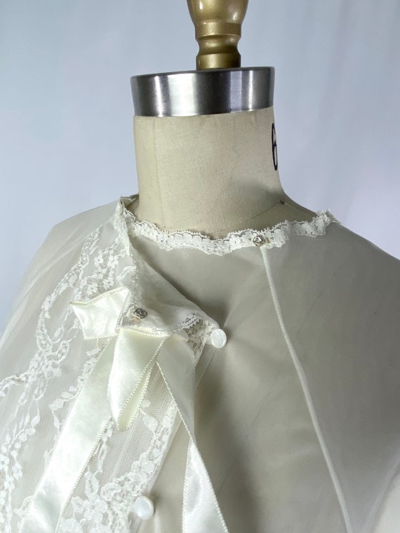 vintage sheer sleeve nightgown/size medium - image 4