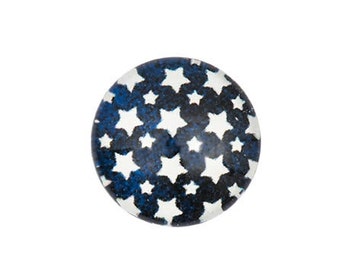 Round cabochon with 'star' or 'zebra&leo' pattern to glue in - 12 mm