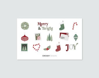 Christmas Joy | Sticker Sheet | Planner Stickers | Deco Stickers