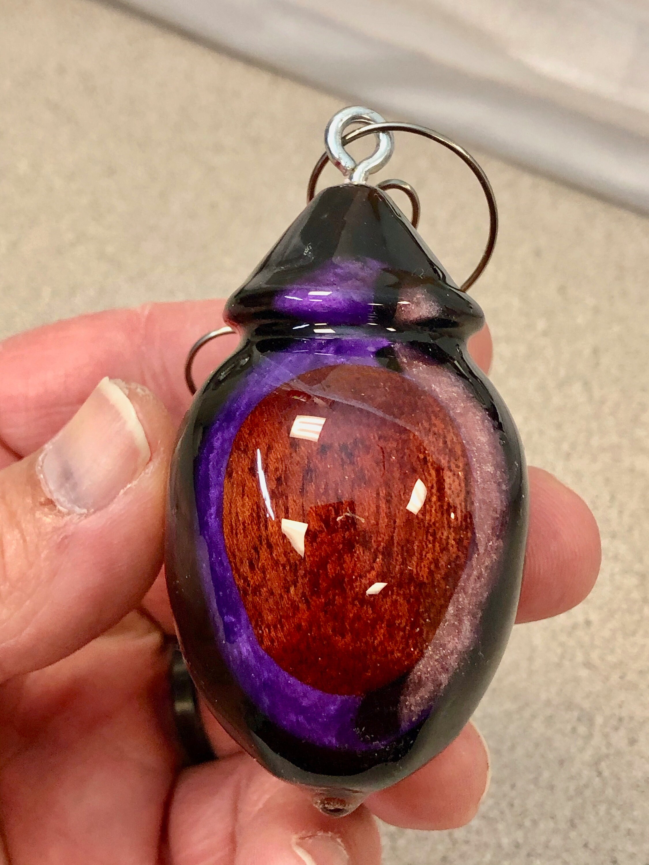 Unique Resin/Wood Christmas Tree Ornament with MultiColored Etsy