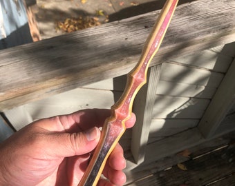 Resin & Wood Magic Wand With Multi-Colored Accents - One of a Kind Gift  10"