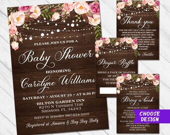 Rustic Baby Shower Etsy