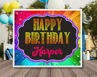 happy birthday sign printable