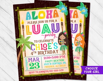 hawaiian invitation etsy