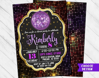 dance party invite etsy