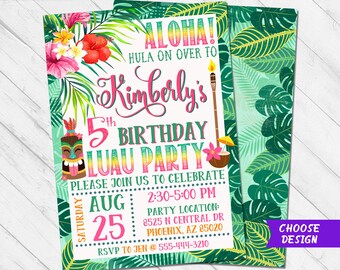 hawaiian invitation etsy