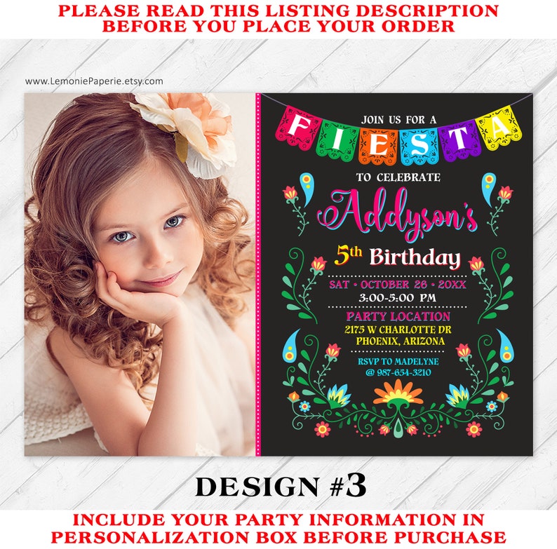 Fiesta Party Fiesta Birthday Invitation Fiesta Invitation Etsy