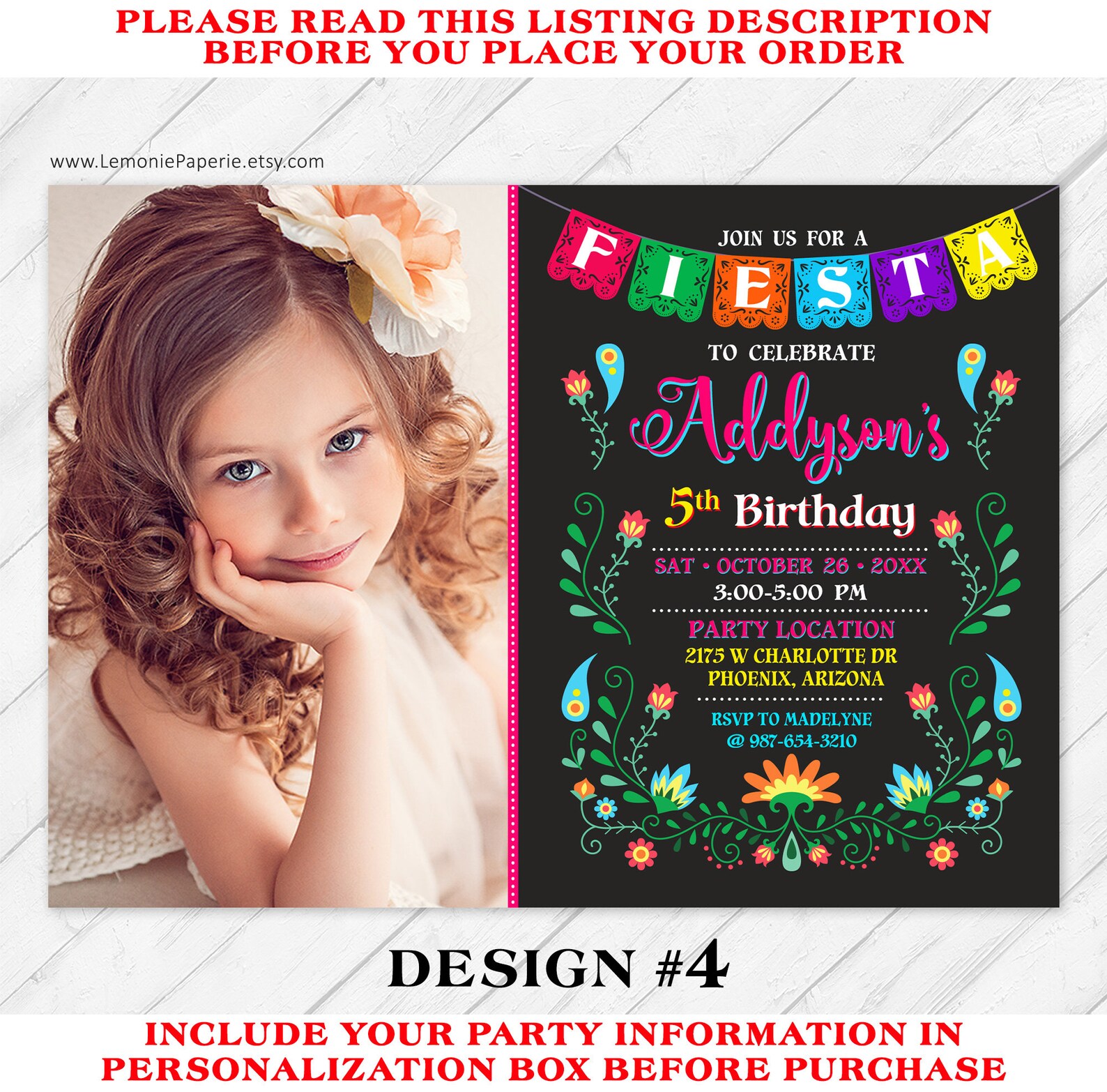 Fiesta Invitation Fiesta Birthday Invitation Fiesta Party Etsy