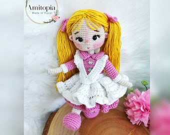 Lady/ pdf English pattern/ ballerina amigurumi pattern / doll pattern/ crochet doll tutorial /stuffed doll/ amigurumi/ pattern by Amitopia