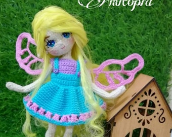 Jolly amigurumi fairy pattern/ doll pattern/ pdf English pattern / crochet doll tutorial /stuffed doll/ toy pattern/  pattern by Amitopia