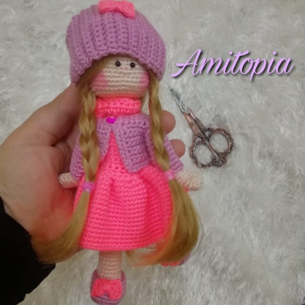 Tilda amigurumi doll/ doll pattern/ pdf English pattern / easy /crochet doll tutorial /stuffed doll/ toy pattern/  pattern by Amitopia /
