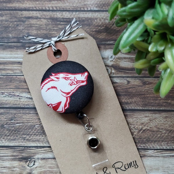 Razorbacks Badge Reel, ID Badge Holder