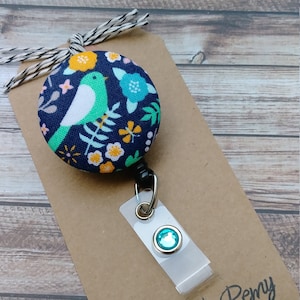 Floral, Bird, Badge Reel, Badge Holder, Garden, Badge Clip, Teacher Badge, Nurse Badge, Vet Badge