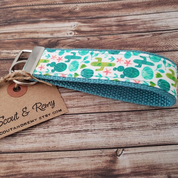 Key Fob, Cactus, Wristlet, Succulent, Cacti, Southwest, Keychain, Key Chain