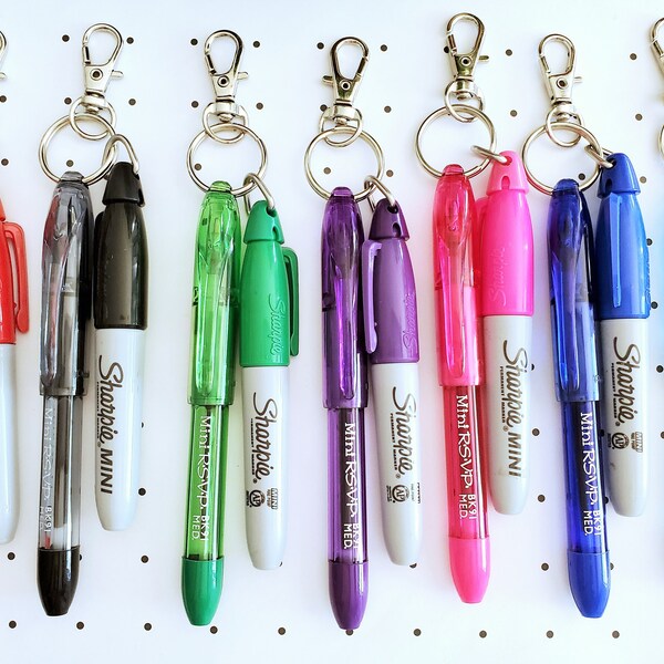 Carrete de insignia, juego de bolígrafos de insignia, clip de carrete de insignia de enfermera, accesorios de carrete de insignia de mini bolígrafo Sharpie, insignia de RN