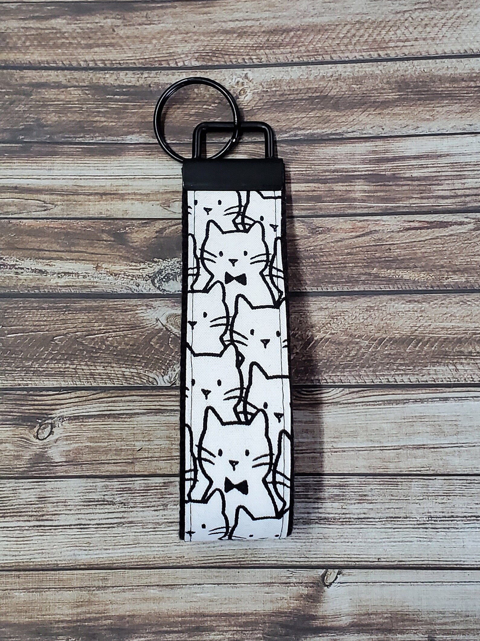 Cat Key Fob Wristlet Kitty Keychain Cats Feline Etsy