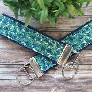 Rifle Paper Blueberry Wristlet, Keychain, Key Fob