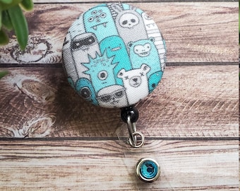 Little Monsters Halloween Retractable Badge Reel  | Wipeable and Interchangeable Options