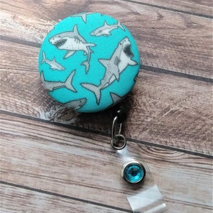 Badge Reel, shark, shark badge reel, nurse badge reel, medical badge reel, hospital badge reel, ID badge, sea life, nurses gift