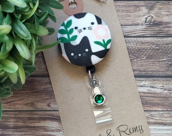 Botanical Cats Badge Reel