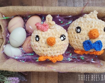 Chicken Crochet Plush doll, Plush toy, Baby chicken, Easter basket, Easter gift, Amigurumi, baby chick Amigurumi, Crochet doll, small