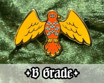 B GRADO Medieval Bíblicamente Preciso Pájaro Esmalte Duro Pin - Pin de solapa, Pin de pájaro