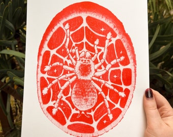 Tarantula Woodburn Riso Print