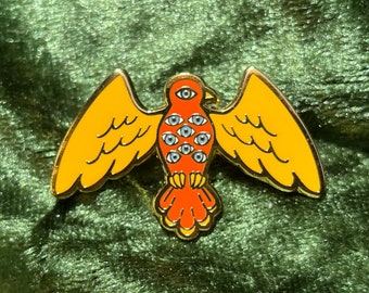 Medieval Biblically Accurate Bird Hard Enamel Pin - Lapel Pin, Bird Pin