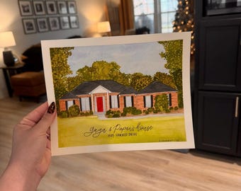 Custom Watercolor Home Painting | House Painting | Realtor Gift | Housewarming Gift
