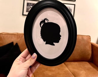 DIGITAL Custom Child Silhouette Drawing | Child Portrait | Child Profile Drawing | Mother's Day Gift | Gift for Mom