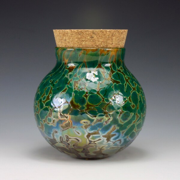 Large Glass Stash Jar with Cork Stopper