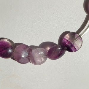 Gemstone jewelry, necklace fluorite violet/clear, unique, healing stone, spiritual stone, gift, Mother's Day, image 8