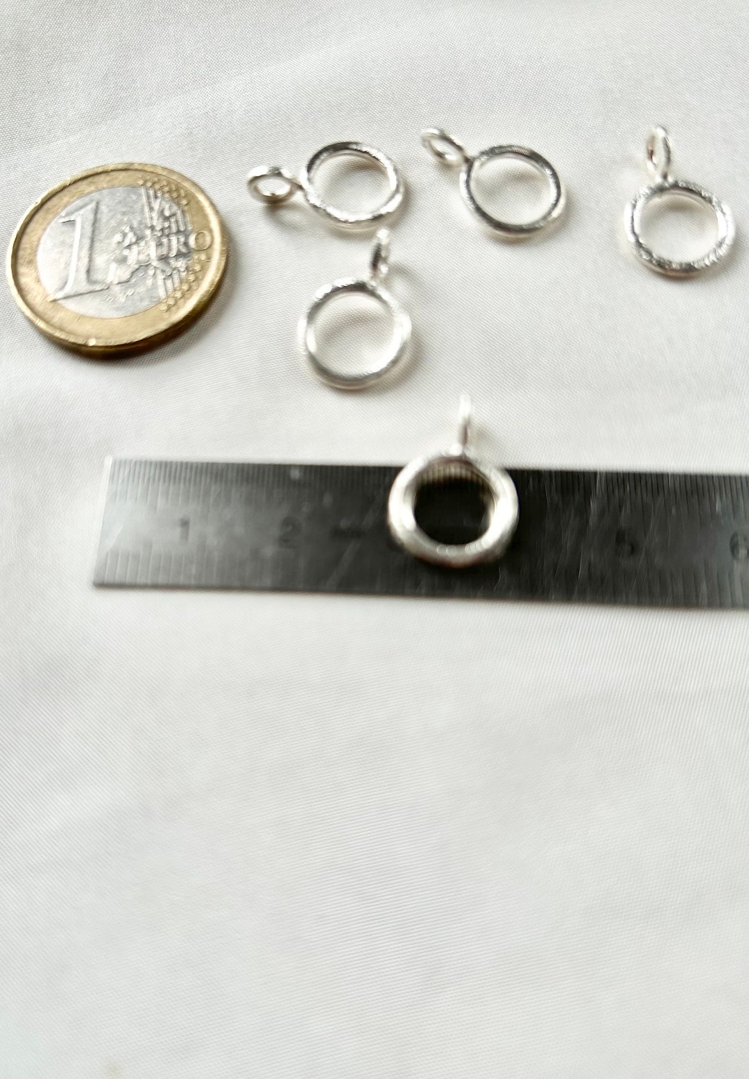 Silver Block Accessory Silver Spacers, Charm Holders 925 Sterling Silver Brushed, DIY Jewelry ...